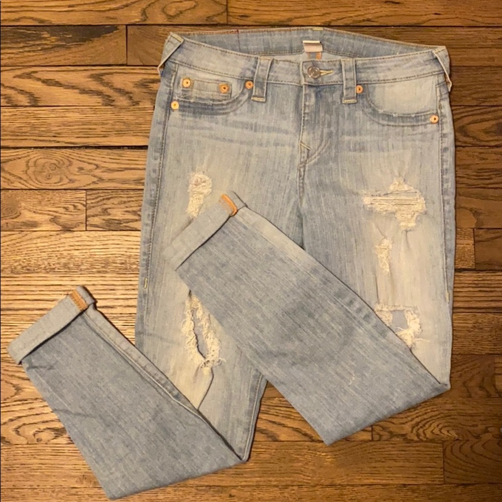 Women’s True Religion jeans, barley worn.